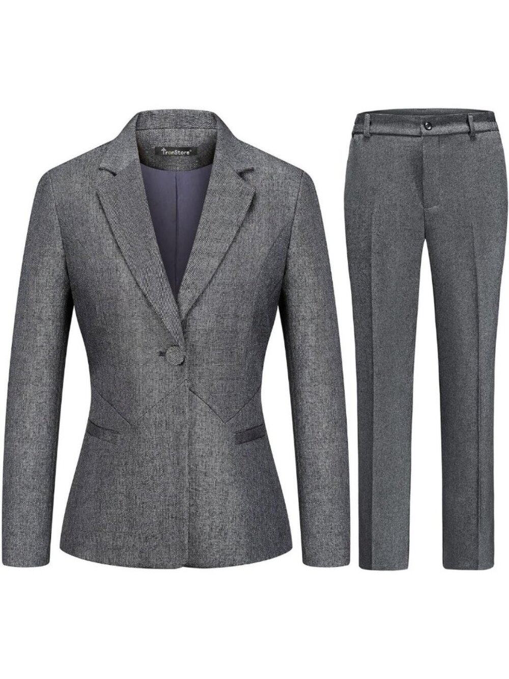 Chic Women's 2 Piece Business Suit Set - Slim Fit Blazer & Pants for Work